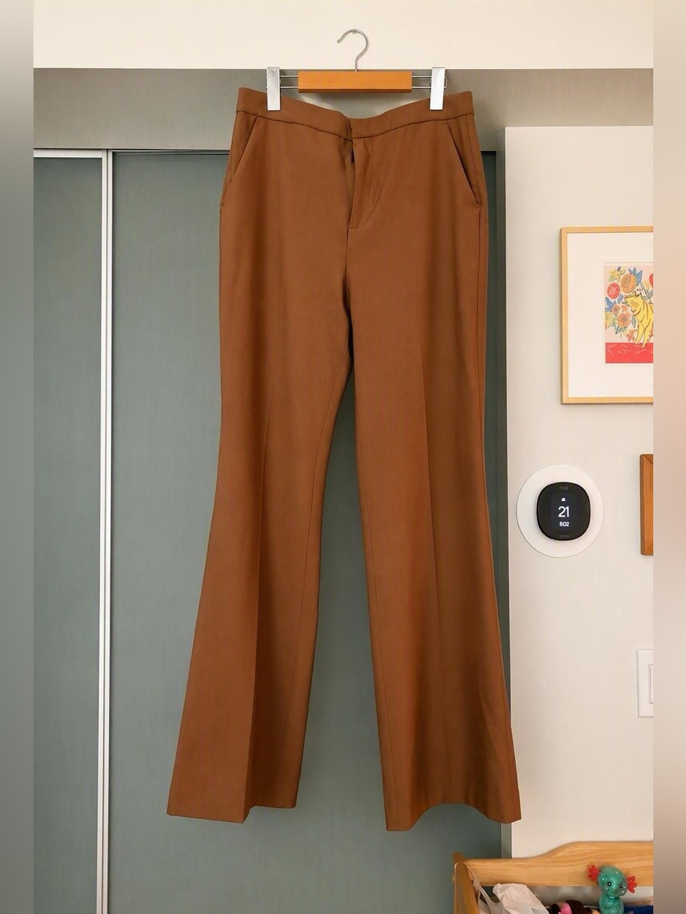 NWOT Zara Brown Wide-Leg Women's Trousers